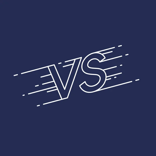 明るいポスター対決 Vs のシンボルは同じロゴをすることができます。暗い背景のベクトル図 — ストックベクタ