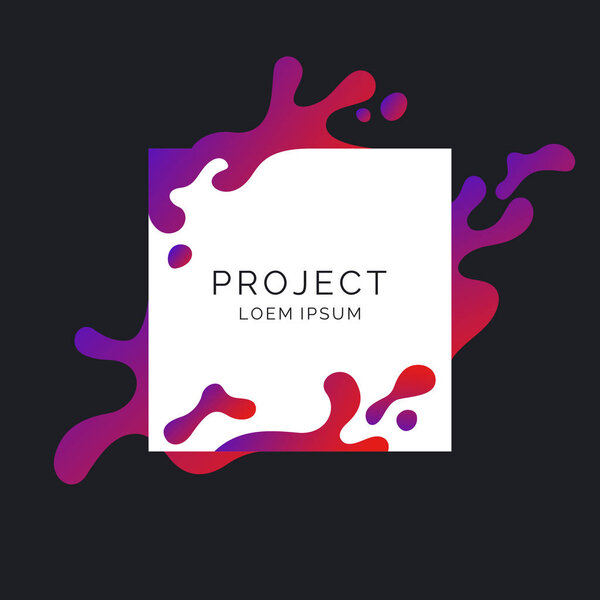 Яркий постер с брызгами. Иллюстрация минимальный плоский стиль
