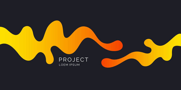 Яркий постер с брызгами. Иллюстрация минимальный плоский стиль
