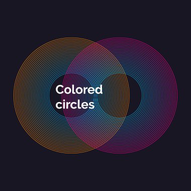 Renkli daireler ile vektör soyut elemetnt.