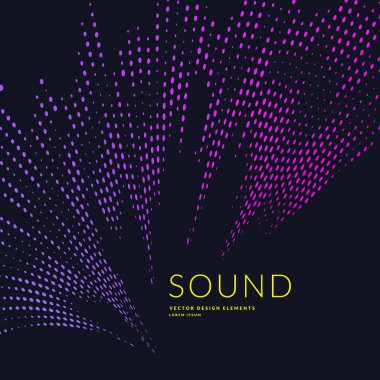 Eşitleyici biçiminde müzik dalgasının vektör illüstrasyonu