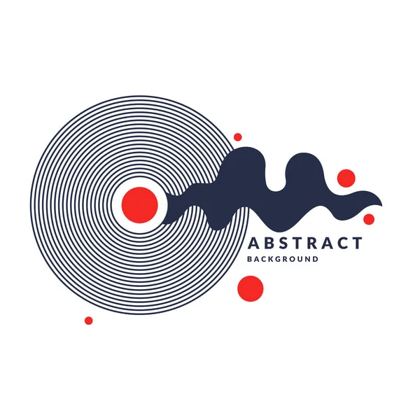 Trendige abstrakte Kunst geometrischen Hintergrund mit flachen, minimalistischen Memphis-Stil. Vektorplakat — Stockvektor