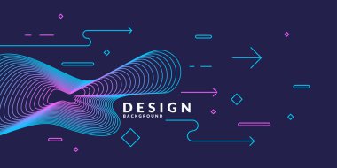 Düz, minimalist tarzda modaya uygun soyut sanat geometrik arka planı. Vektör posteri