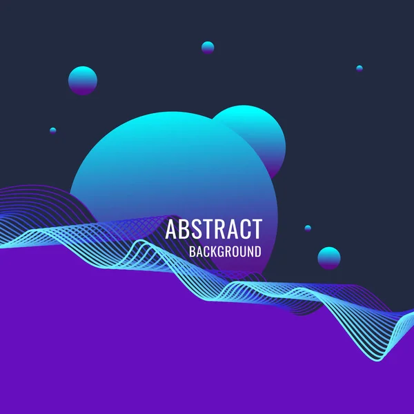 Fondo abstracto brillante con ondas dinámicas de estilo minimalista. Ilustración vectorial — Vector de stock