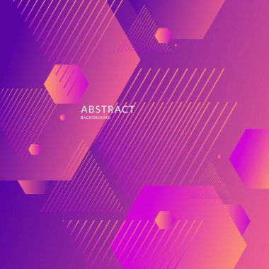 Soyut geometrik arkaplan. Düz şekilli tasarım posteri.