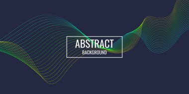 Dinamik dalgalı parlak bir poster. Vektör illüstrasyonu