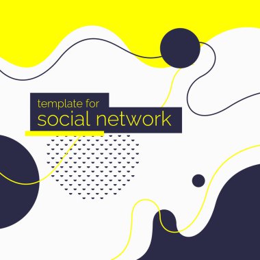 Düz, minimalist tarzda modaya uygun soyut sanat geometrik arka planı. Vektör posteri