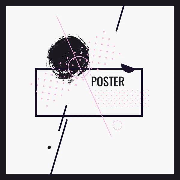 Modern absztrakt művészeti geometrikus háttér lapos, minimalista stílusban. Vektorplakát — Stock Vector