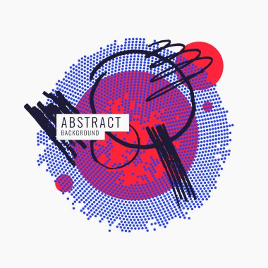 Düz, minimalist tarzda modern soyut sanat geometrik arka planı. Vektör posteri