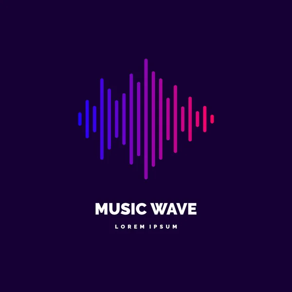 イコライザーの形で音楽の波のベクトルイラスト — ストックベクタ