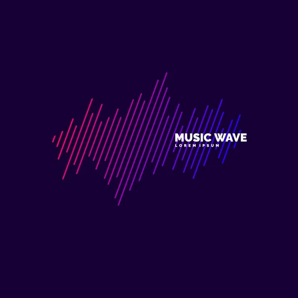 Illustration vectorielle de l'onde musicale sous la forme de l'égaliseur — Image vectorielle