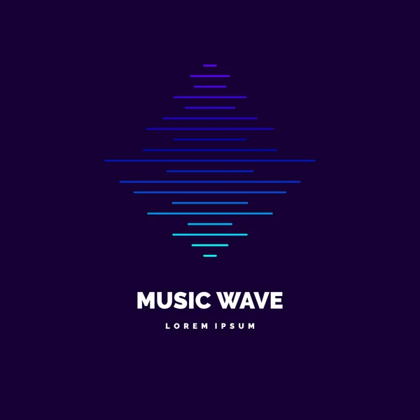 Illustration vectorielle de l'onde musicale sous la forme de l'égaliseur — Image vectorielle