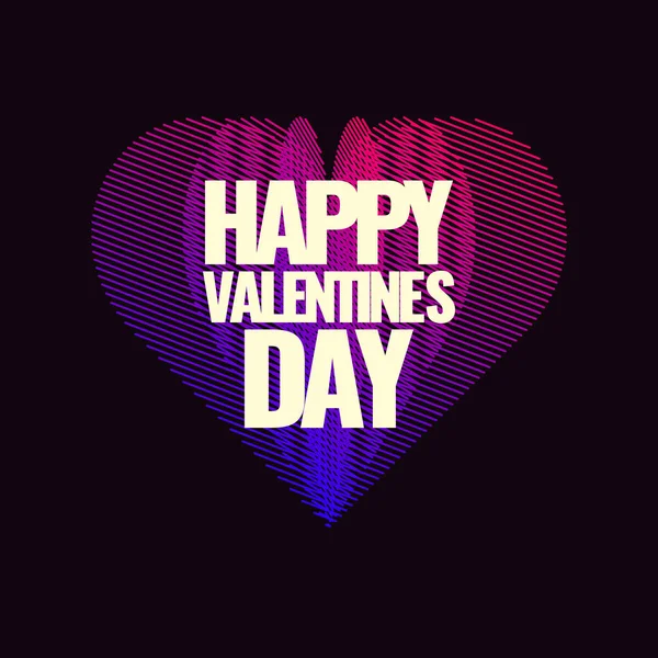 Saint Valentin. Le 14 février. Affiche originale et conceptuelle avec un message d'amour . — Image vectorielle