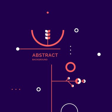 Geometrik formların bileşimi. Minimum biçimdeki vektör illüstrasyonu