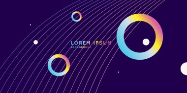 Düz, minimalist tarzda modaya uygun soyut sanat geometrik arka planı. Vektör posteri