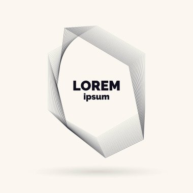 Beyaz arkaplanda çizgileri olan zarif bir soyut poster..