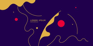 Soyut elementler ve dinamik şekillerle modern arka plan. Vektör illüstrasyonu.