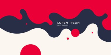 Soyut elementlere ve dinamik şekillere sahip modern arka planlar. Renkli beneklerin bileşimleri. Vektör illüstrasyonu.