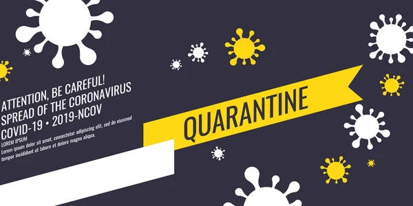 Epidemia coronavirus covind-19 2019-ncov. Środki kwarantanny. — Wektor stockowy