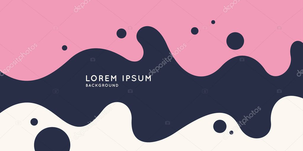 Modern backgrounds with abstract elements and dynamic shapes. Compositions of colored spots. Vector illustration.