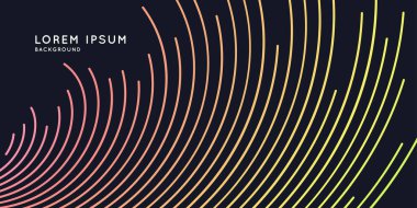 Dinamik çizgileri olan soyut bir element. Vektör illüstrasyonu.