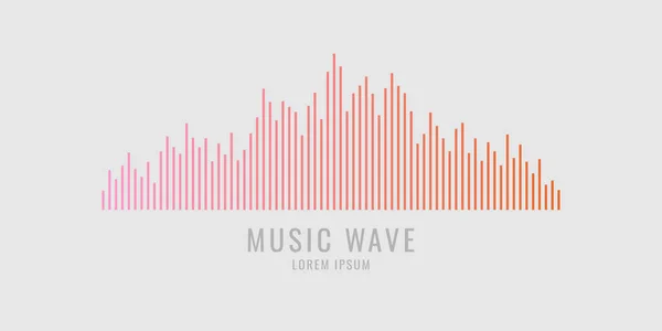 Vector illustration of music wave in the form of the equalizer — Stock Vector