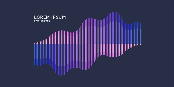 역동적 인 파도를 가진 밝은 포스터. 현대 벡터 일러스트. — 스톡 벡터