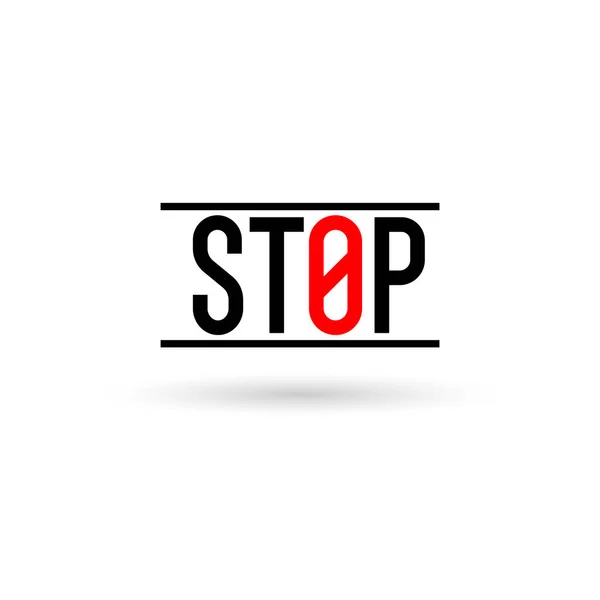 Segno di stop su sfondo bianco. Segnale di divieto . — Vettoriale Stock