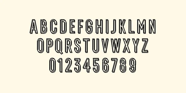Современный шрифт. Большие буквы латинского алфавита. — стоковый вектор