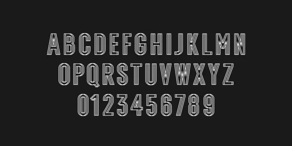 Fonte alphabet moderne. Lettres majuscules de l'alphabet latin. — Image vectorielle