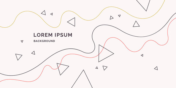 Яркий постер с динамическими волнами. Векторная иллюстрация.