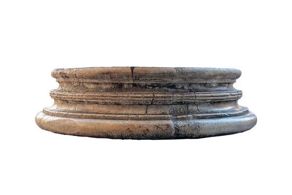 Viejo ruinoso marrón romano antiguo mármol base de la columna i —  Fotos de Stock