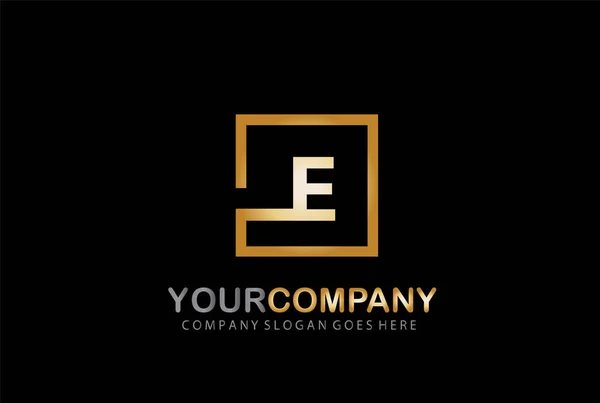 Mektup Logo Tasarım Altın Konsepti — Stok fotoğraf