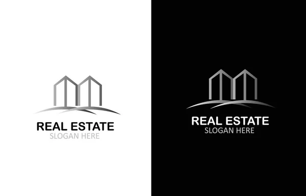 Diseño Del Logo Inmobiliario — Archivo Imágenes Vectoriales