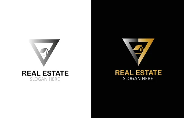 Design Logotipo Imobiliário — Vetor de Stock