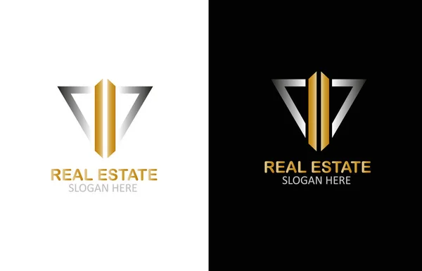 Design Logotipo Imobiliário — Vetor de Stock