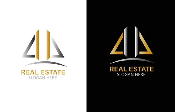 Design Logotipo Imobiliário — Vetor de Stock
