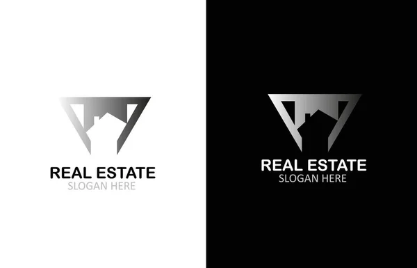 Diseño Del Logo Inmobiliario — Archivo Imágenes Vectoriales