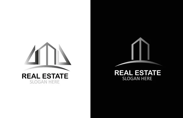 Diseño Del Logo Inmobiliario Vector De Stock