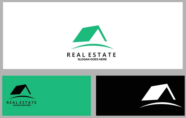 Logo Concept Design Pagina Iniziale Simbolo Elemento Grafico Modello Immobiliare — Vettoriale Stock