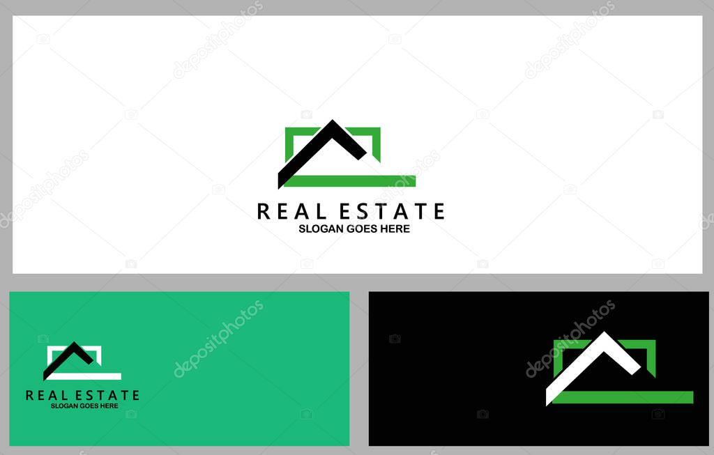 Logo Concept Design. Real Estate Home Symbol Graphic Template Element