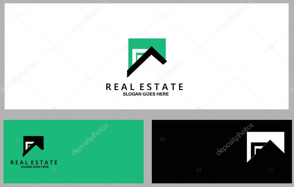 Logo Concept Design. Real Estate Home Symbol Graphic Template Element