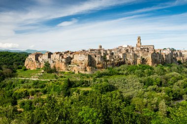 Güney Tuscany 'deki Pitigliano' nun pitoresk köyü