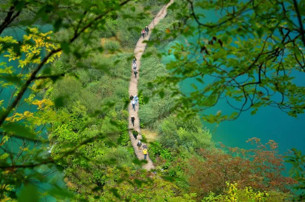 Herfst Uitzicht Nationaal Park Plitvice Meren — Stockfoto