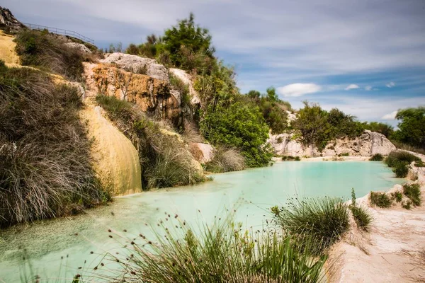 Natuurzwembad Etruskische Spa Bagno Vignone Italië — Stockfoto