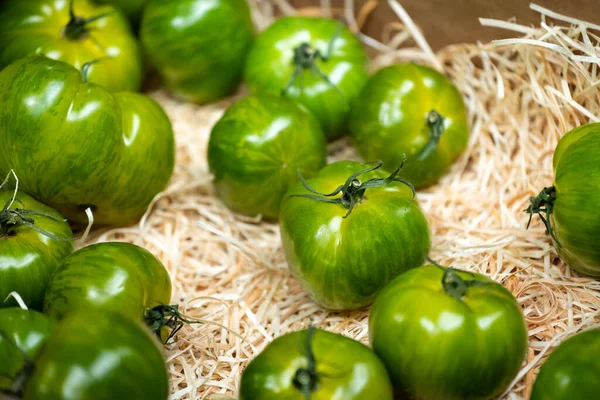 Fresh green tomatoes, a healthy choice.