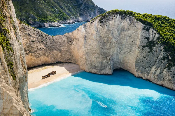 Idyllic View Beautiful Navagio Beach Zakynthos Island Greece — Stock Photo, Image