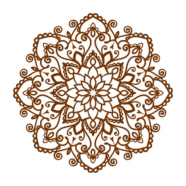 Diseño de mandala marrón lindo — Vector de stock