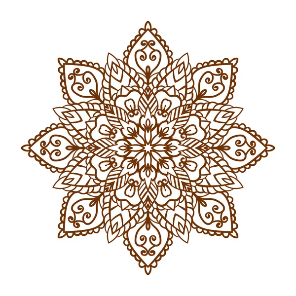 Diseño de mandala marrón lindo — Vector de stock