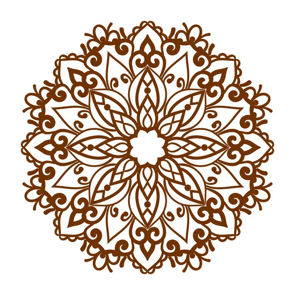 Diseño de mandala marrón lindo — Vector de stock